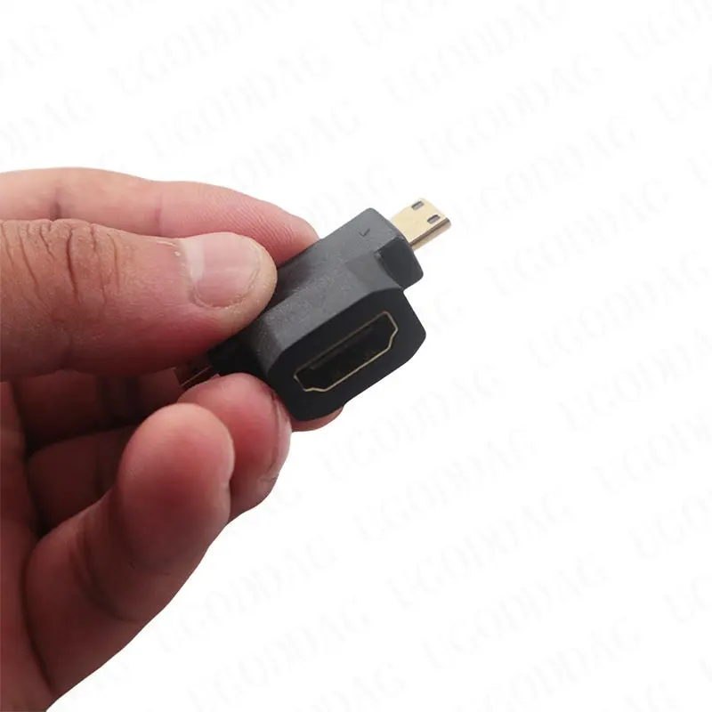 Męski na żeński Mini/Micro/HDMI-kompatybilny 2 w 1 przedłużacz złącze adaptera konwerter adaptera przedłużenie kabla