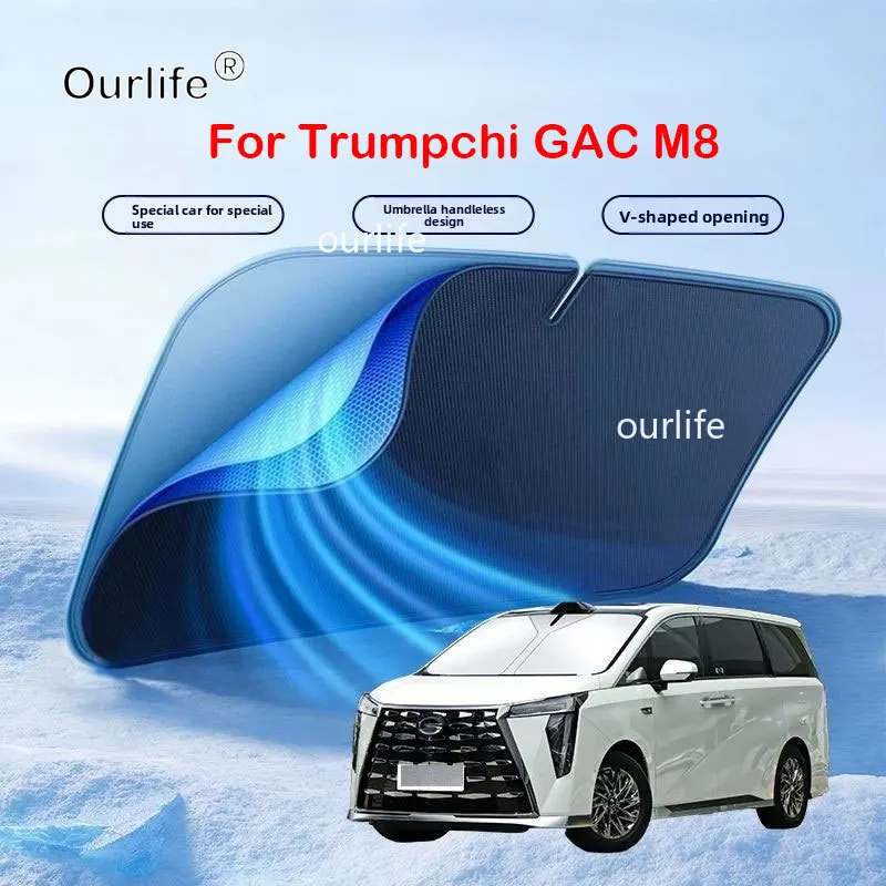 For GAC Trumpchi M8 2026 2025  Car Windshield Sunshade Foldable Umbrella amry Front Heat Insulation Accessories
