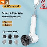 Xiaomi Youpin Electric Cleaning Brush Cordless Spin Scrubber With Replacement Heads Rechargeable Kitchen Cleaning Brush