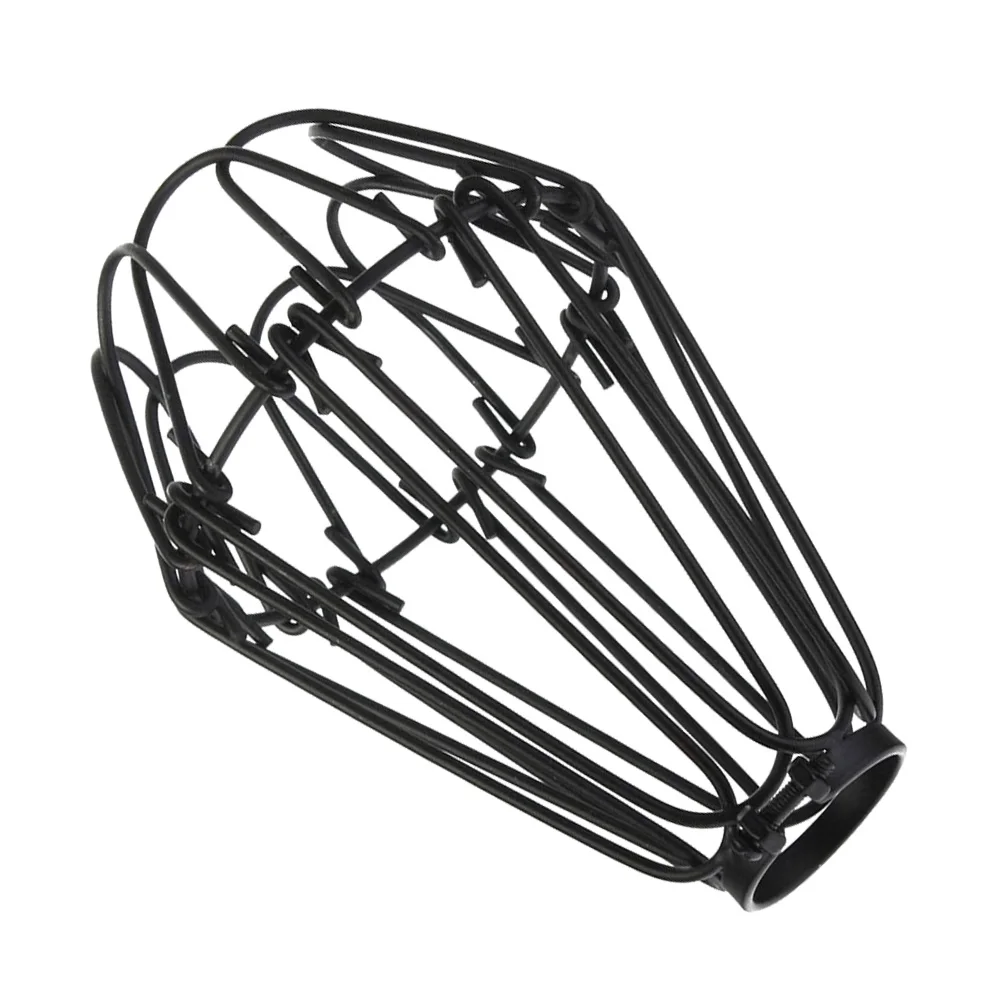 

Stylish Iron Diy Decorative Light Cage For Chandelier Wall Sconce Easy Assembly No Tools Black () Black Iron Lamp Shade For