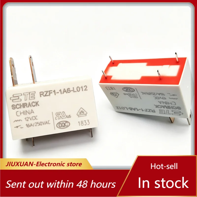 New 1pcs/lot RZF1-1A6-L012 DC12V 16A 4Pin SPST PCB Mini Power Electromagnetic Relay