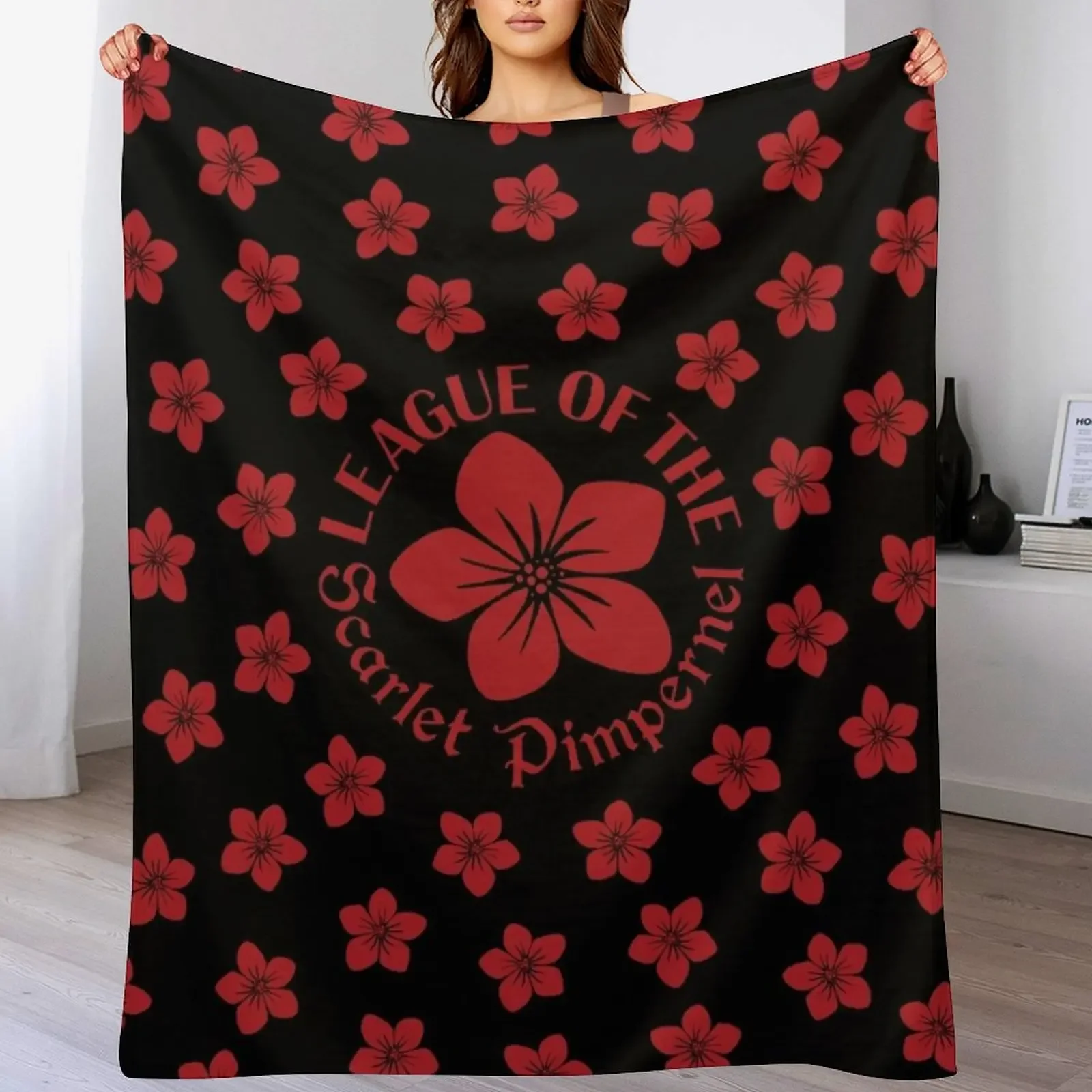 

League of the Scarlet Pimpernel Throw Blanket Compact Warm Blanket for Car Road Trip