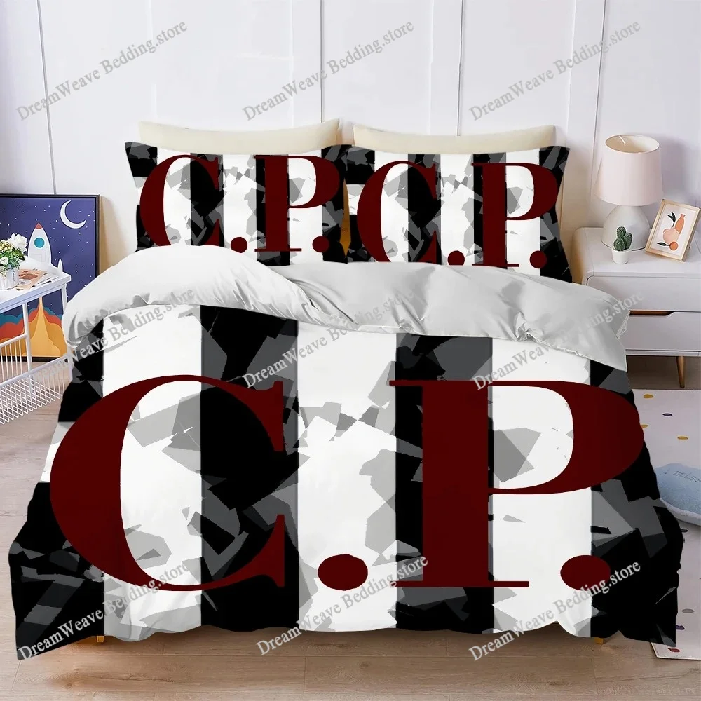 Fashion Brand pattern C-C-C-P-S Duvet Cover Set Home Style Bedding Soft Laundry Cotton Bed Student Dormitory Gift