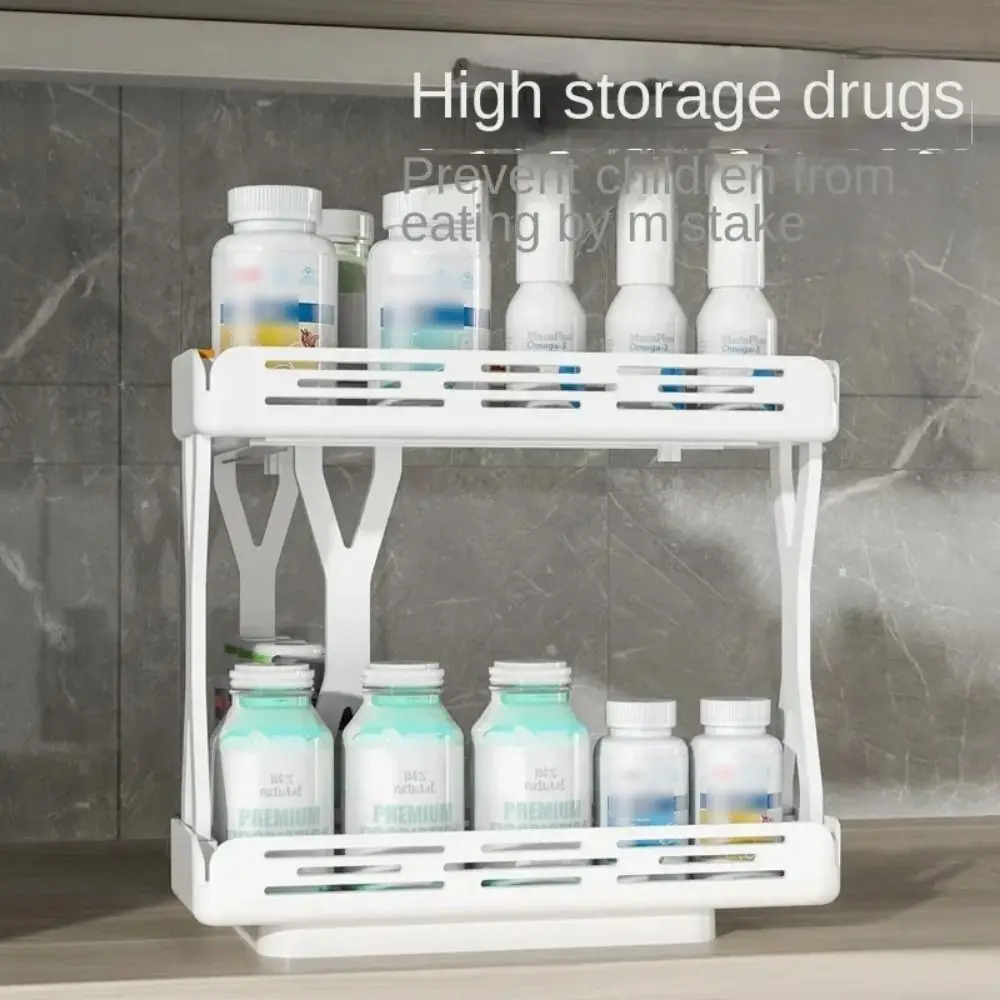 1/2 Tier Rotating Spice Rack Detachable Pull Out Sliding Spice Holder Space Saving Non-Skid Base Kitchen Cabinet Organizer