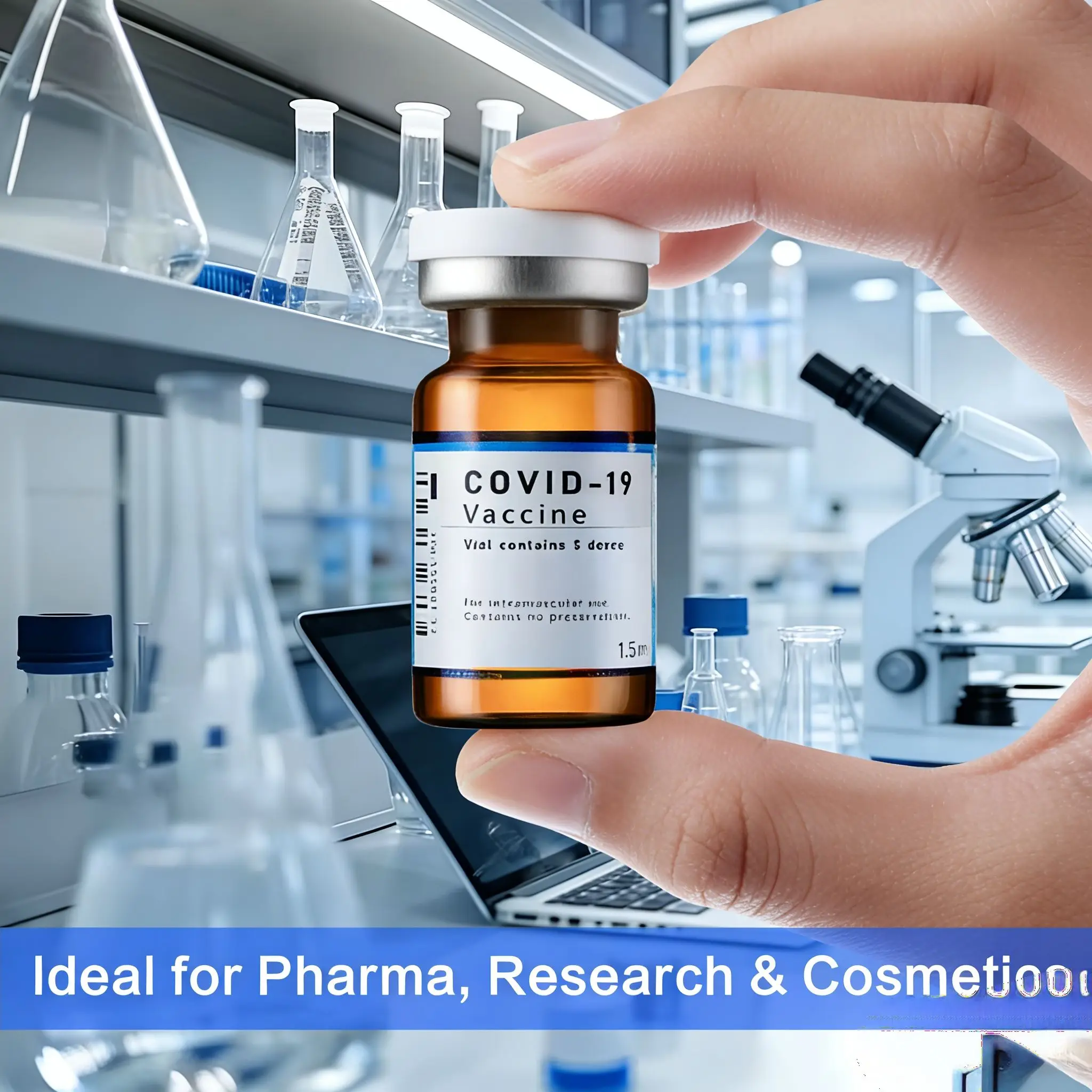 Custom Personalized Small Vial Labels,Double Layer Peptide Powder Packaging Stickers for 3ml 5ml 10ml Bottles - view 6