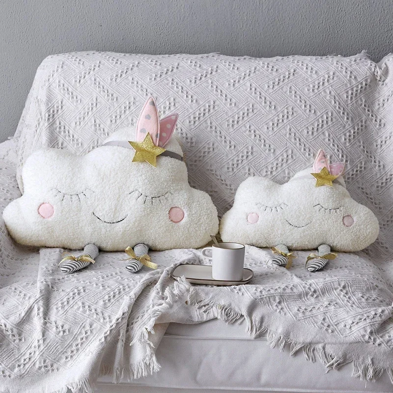 Cloud Plush Toy Decorative Cushion for Sofa Bed Stuff Dolls Pillows for Kids Children Christmas Gift Bolster Home Decor