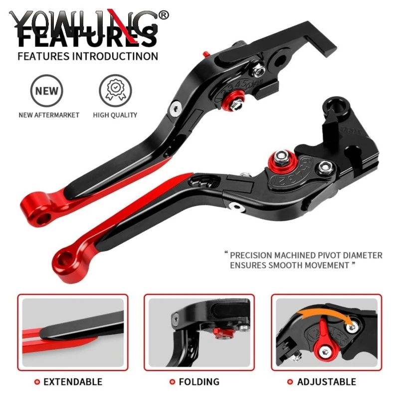 دراجة نارية قابل للتعديل للتمديد دواسة فرامل عتلات اليد قبضة المقود ينتهي ل CFMOTO CF MOTO 675SS 675 SS 675SRS 2024-2025 #5