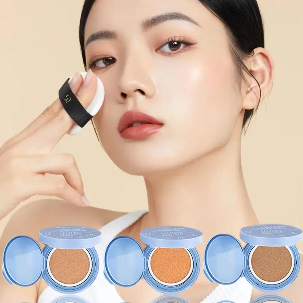 Air Cushion Bb Cream 3 Colors High Coverage Waterproof Moisturizing Compact Cushion Concealer Base Long-lasting Face Face C2m9