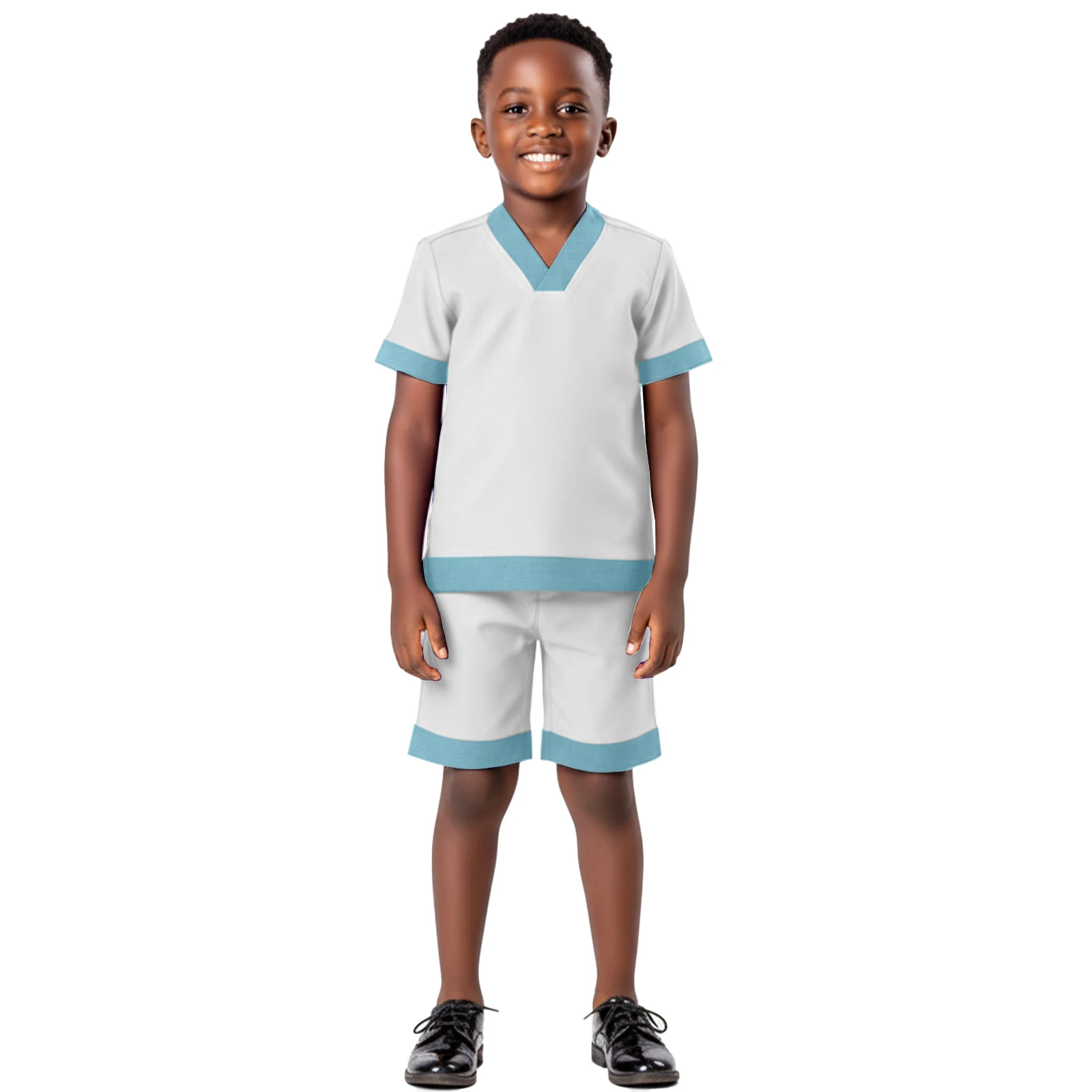 

African Attire for Boy Ankara Outfits Nigerian Clothes Dashiki Kids Short Sleeve Shirt and Shorts