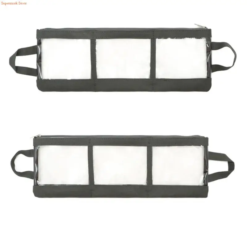 Q5WE Sturdy Waterproof Jewelry Storage Organizers Clear PU for Easy Visibility Multi Layer Compartments Travel Friendly
