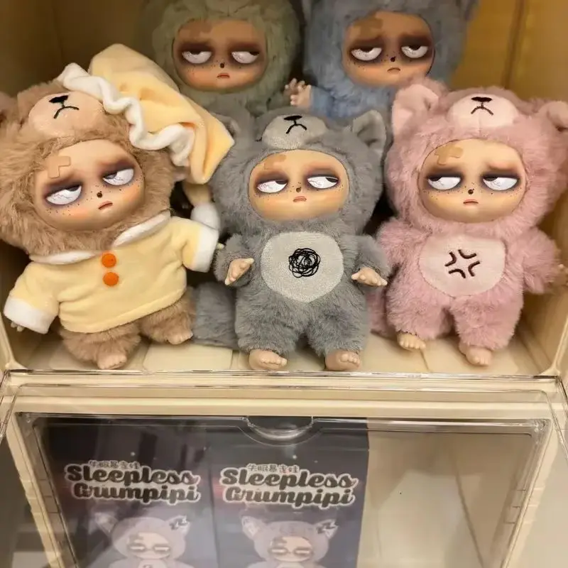 Sleepless Grumpipi سلسلة صندوق أعمى الفينيل لطيف دمية عمل الشكل Kawaii دمى جميلة صندوق غامض مفاجأة حقيبة قلادة ديكور لعبة