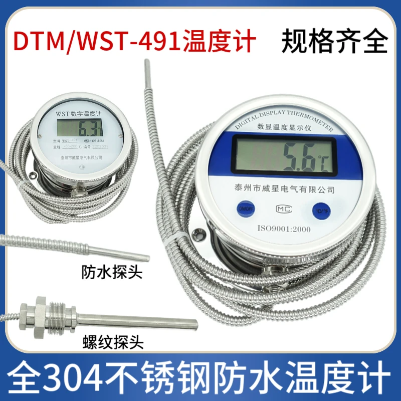 Stainless steel digital the-rmom-eter WST/DTM491 high-precision acid-base thermometer