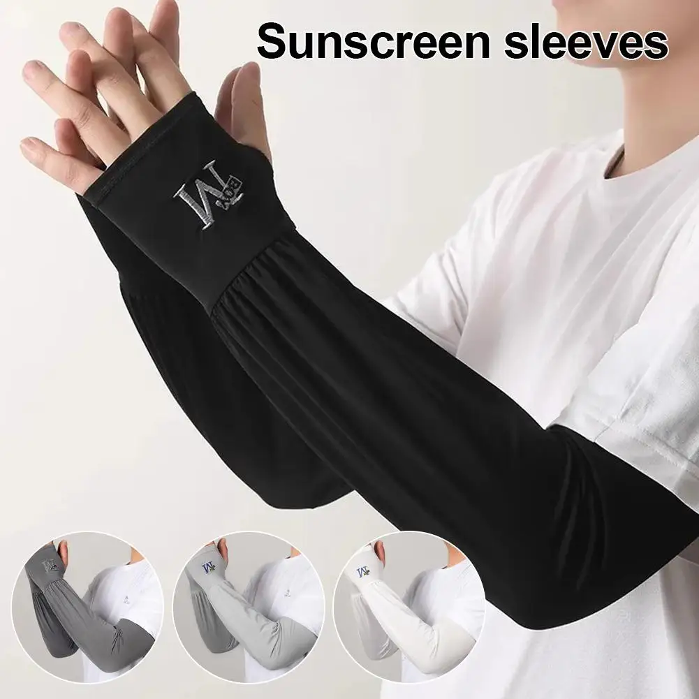 

Summer Unisex Arm Sleeves Cooling Anti UV Quick Drying Breathable Elastic Arm Cover Outdoor Cycling Fishing Running Arm Sleeves