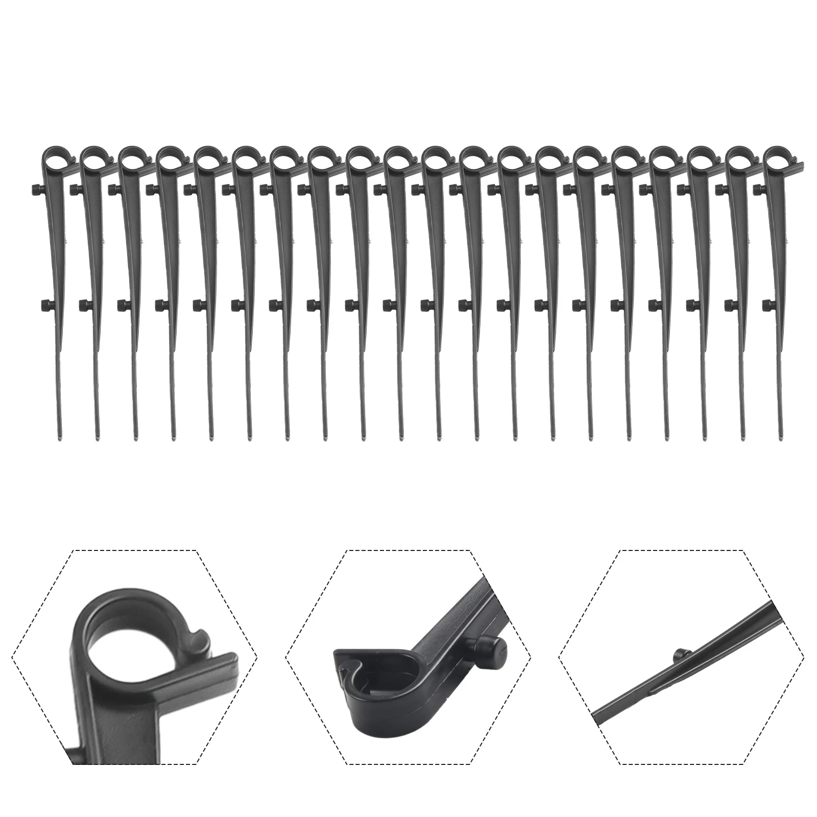 

Universal Gutter Brush Clips for Effective Gutter Maintenance Keeps Gutter Brush Securely Attached 20 Plastic Clips Black