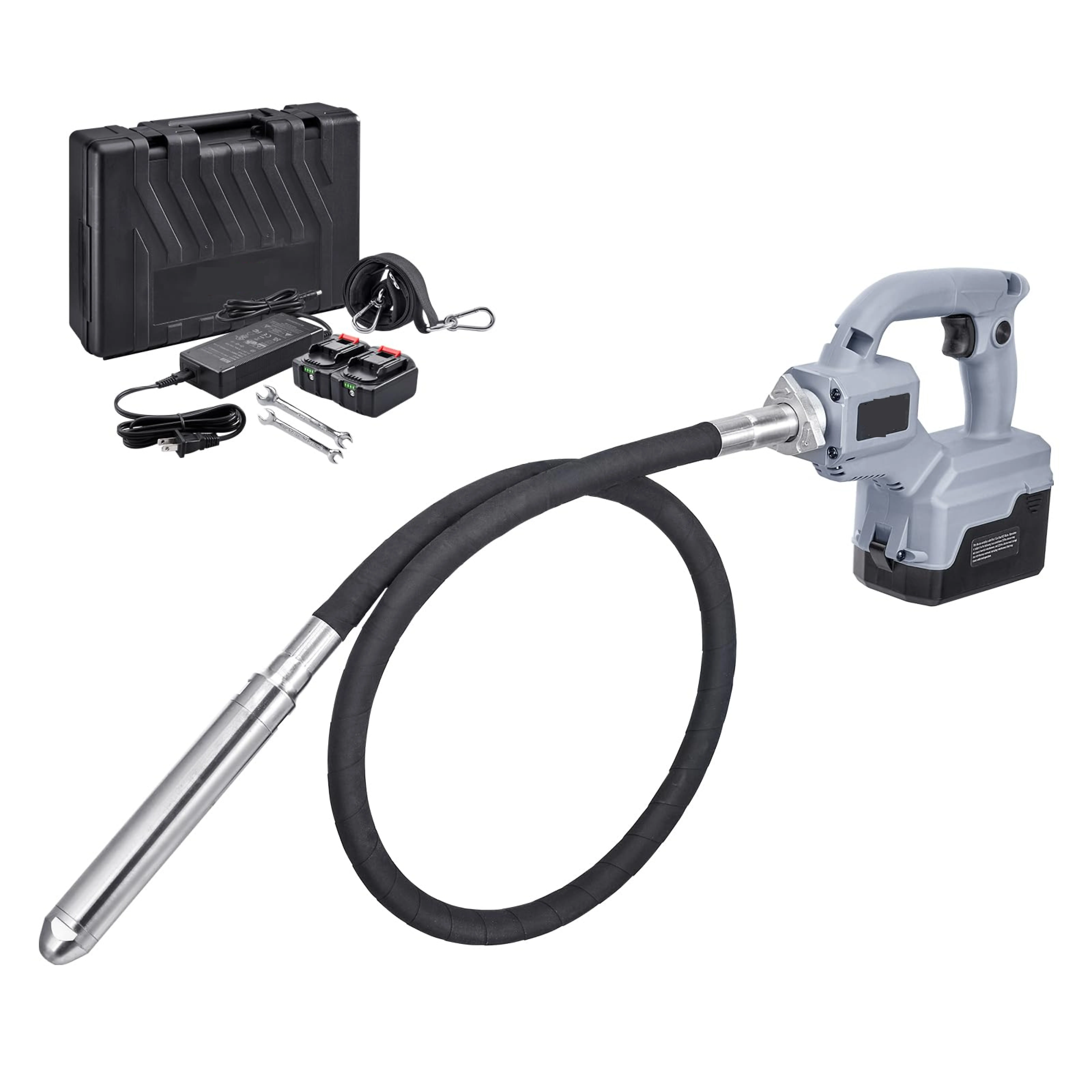 Handheld Concrete Vibrator Wireless Use Lithium Battery High Speed Vibrator 35*1.5M Eccentric Poker