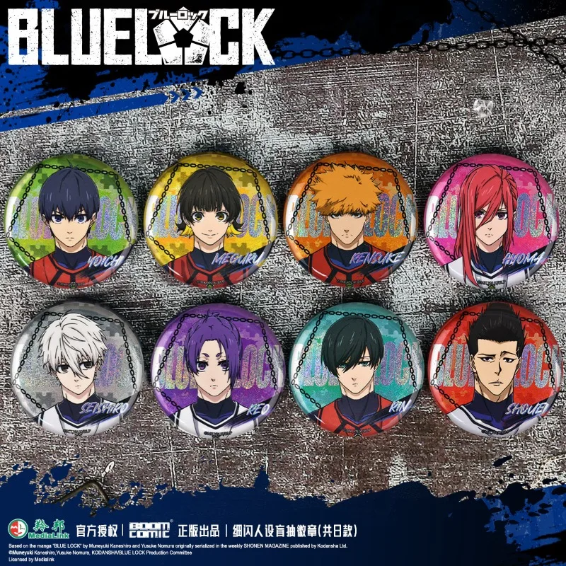 

Animation Blue Prison Blind Box Badge Blue Lock Fine Flash Character Blind Draw Bar Chi Chikiri Leopard Seishiro Maggi