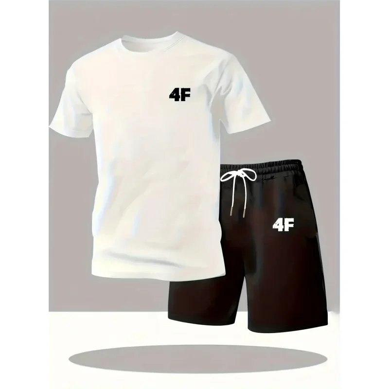 

2026 Essentials Für Herren Im Frühling Und Sommer: T-Shirt Mit Zufälligem Druck + Modische Shorts Aus Bequemem Und Atmuntm Stoff