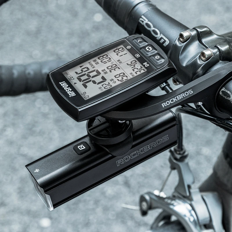 ROCKBROS RHL1000-1500 Luzes de bicicleta Suporte de luz de náilon Suporte para computador de ciclismo para IGS Garmin Bryton GoPro Suporte para bicicleta