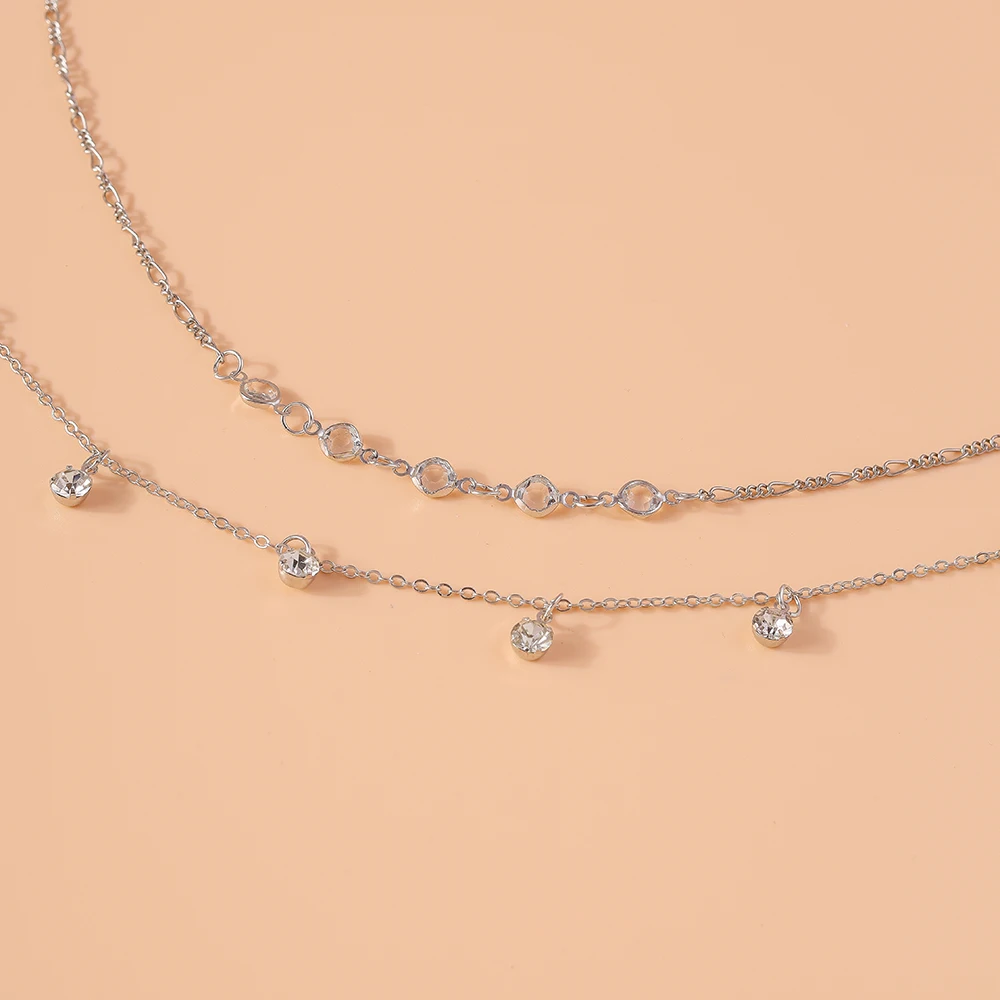 Aihua Bohemia Kristall-Taillenkette für Frauen, sexy silberfarbene Kette, Sommer-Strand-Körperschmuck, Geschenke – Detail 5