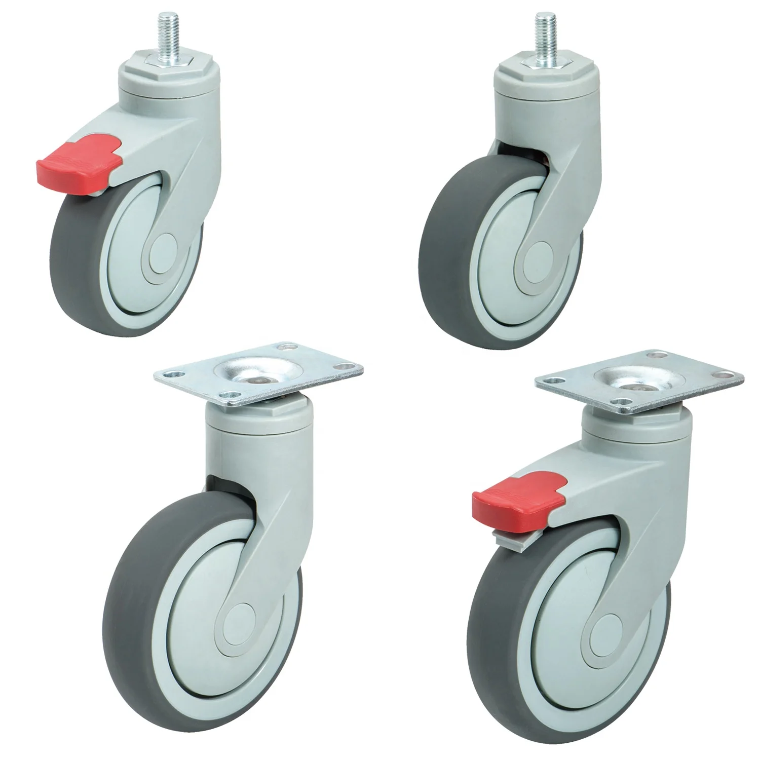 hospital bed caster 4/5 Inch Rotary Medical Caster Wheel For Hospital Equipment Instrument Laboratory Casters