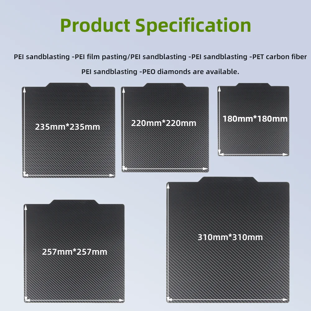 Lerdge 180/220/235/257/310mm Smooth/Textured PEI PEO PET Double-side Build plate Magnetic Spring steel sheet for Ender 3 Hotbed