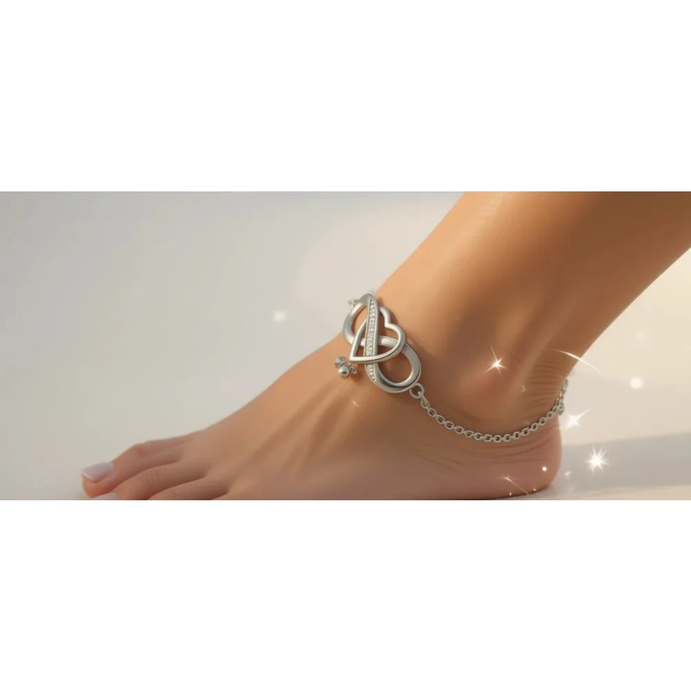 

Персонализированный браслет-цепочка на ногу для женщин из серебра 925 пробы с регулируемой застежкой и подвеской с камнем по месяцу рождения – идеальный подарок