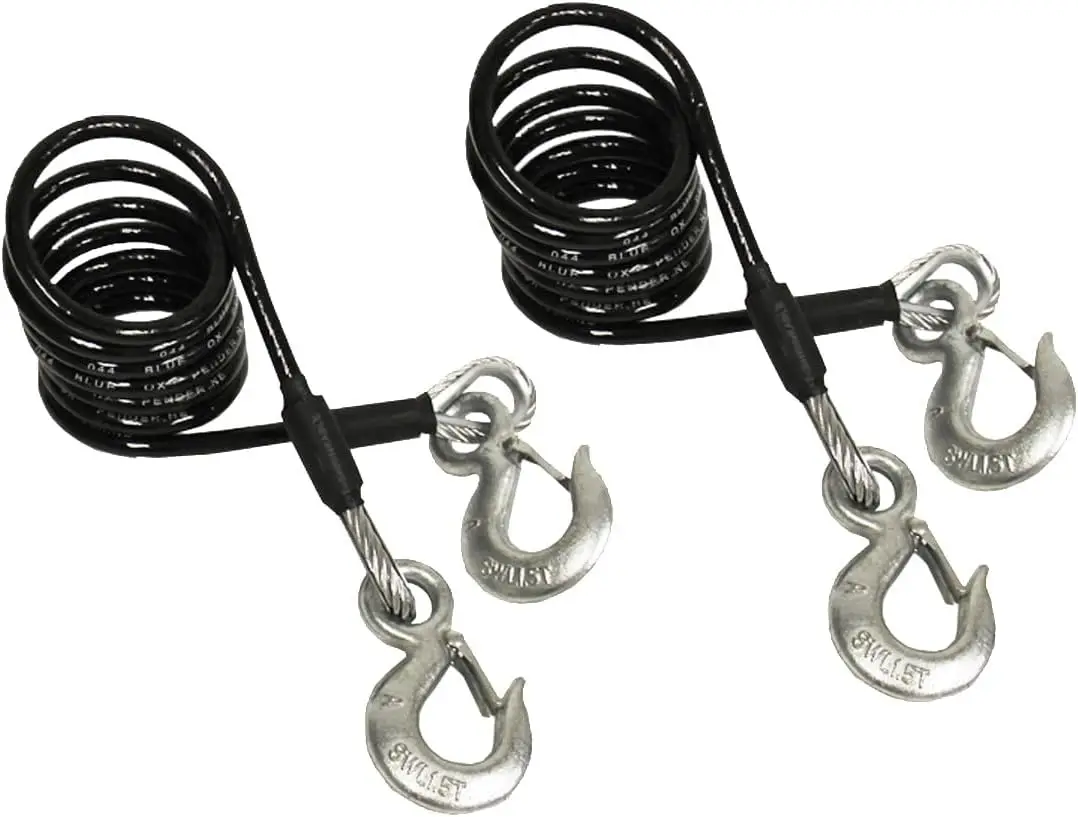 

10,000 lbs Safety Cable Kit 7 ft Tow Bar Cables for RV Towing Protection