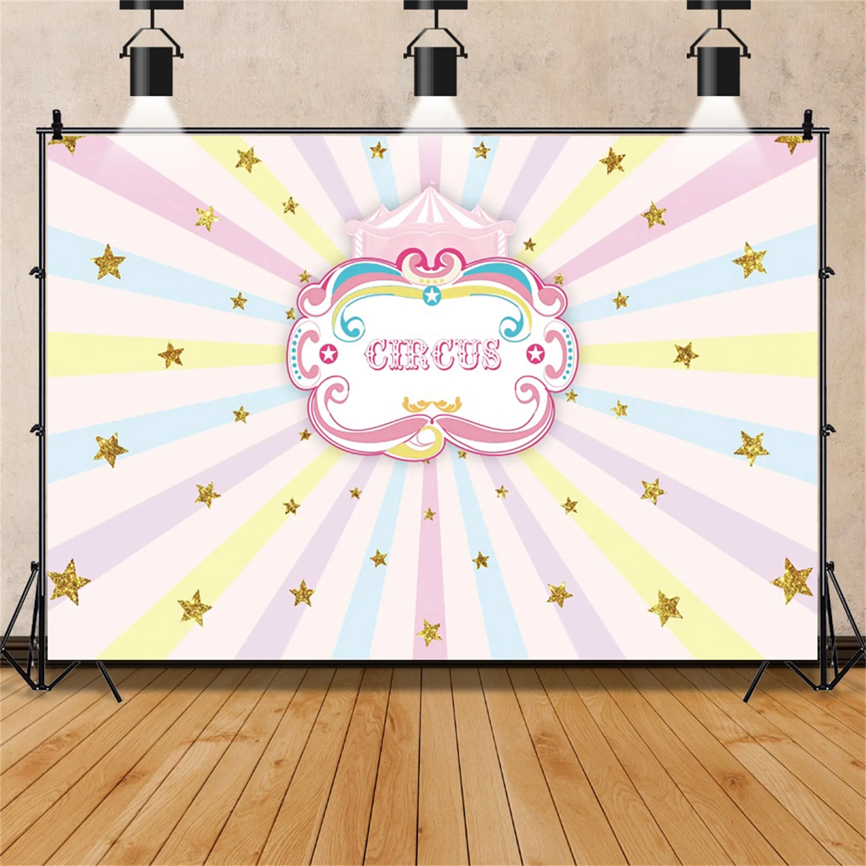 Laeacco-fondos de circo rosa para fiesta de cumpleaños de niños, fondos de fotografía para estudio fotográfico, accesorios personalizados