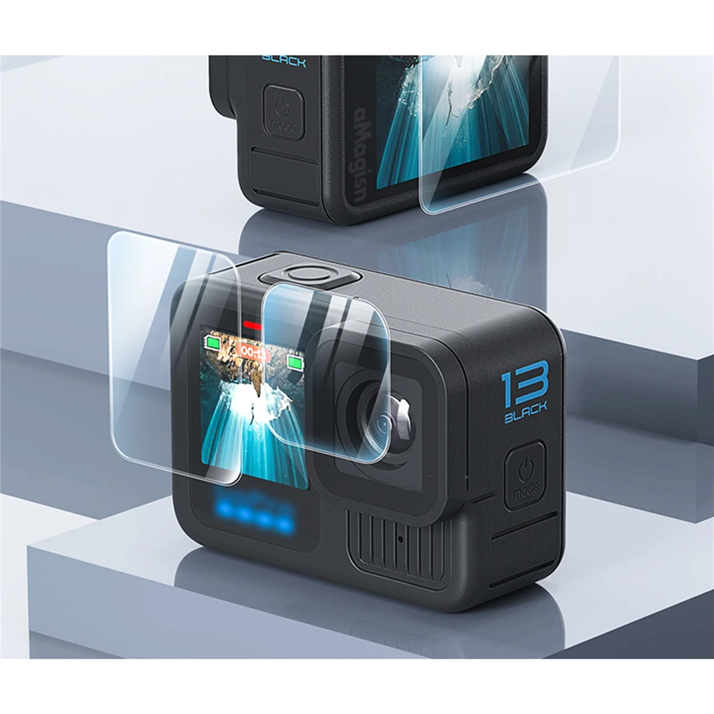 1/2Set HD Tempered Glass Screen Protector Lens Film With Wipes Touch Sensitive for Hero13 Black Sports Camera Accessories