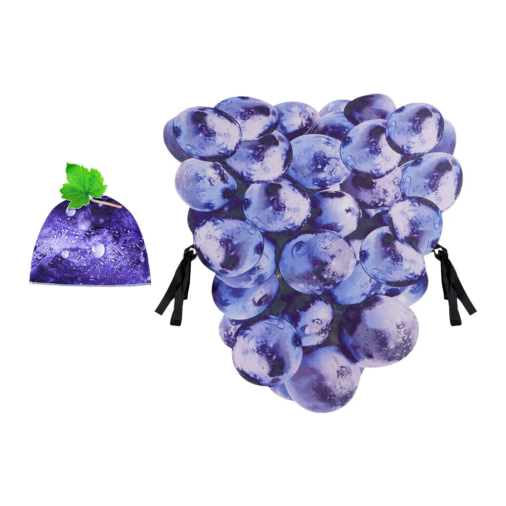 Funny Grape Fruit Costume Halloween Cosplay 3D Realistic Pullover Top Full Set Carnival Fancy Dress Party Stage Roleplay Outfit view 3