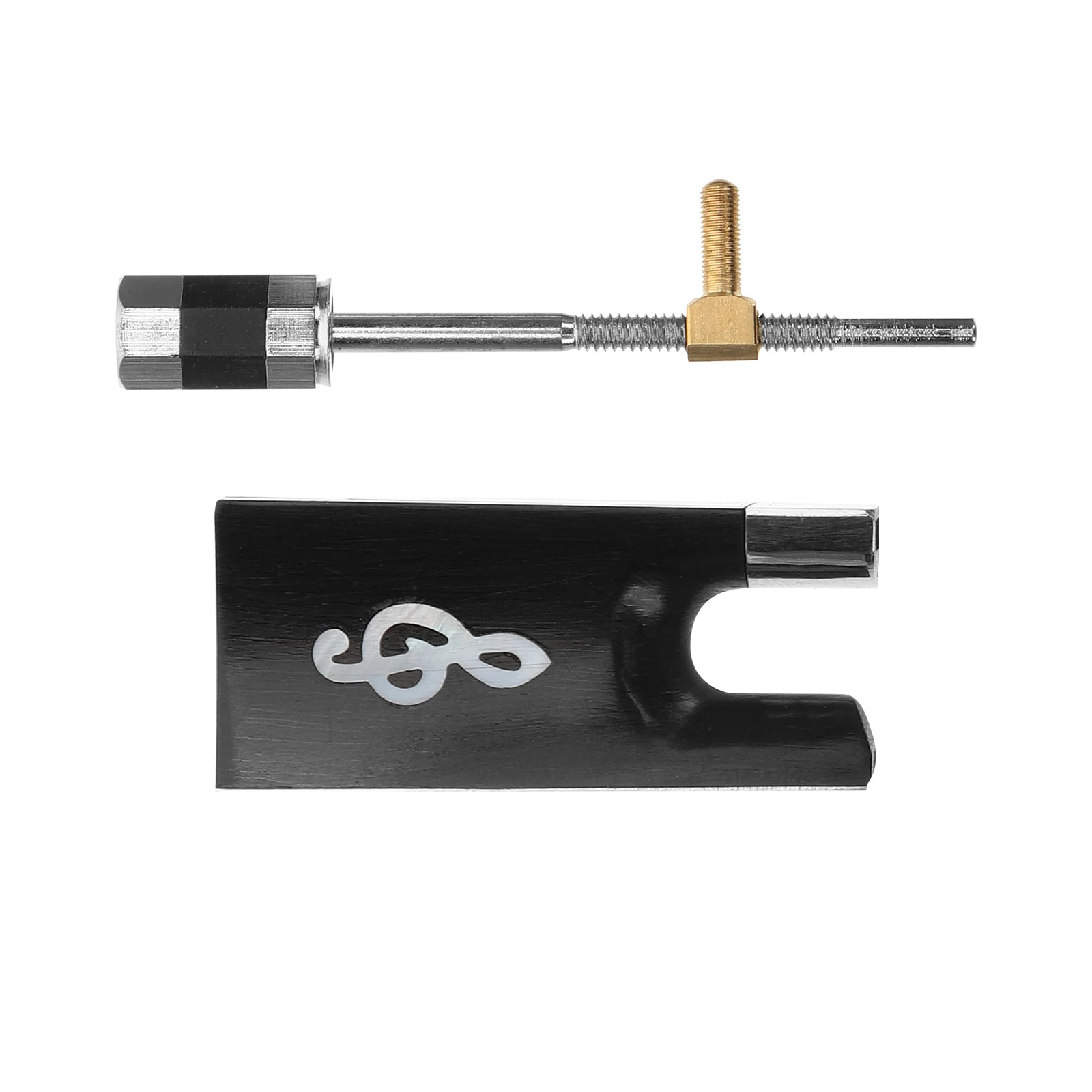 

Violin Tail Library Bow Frog for Accessories with Screws Replacement Parts Grip Tailgut​ Repair