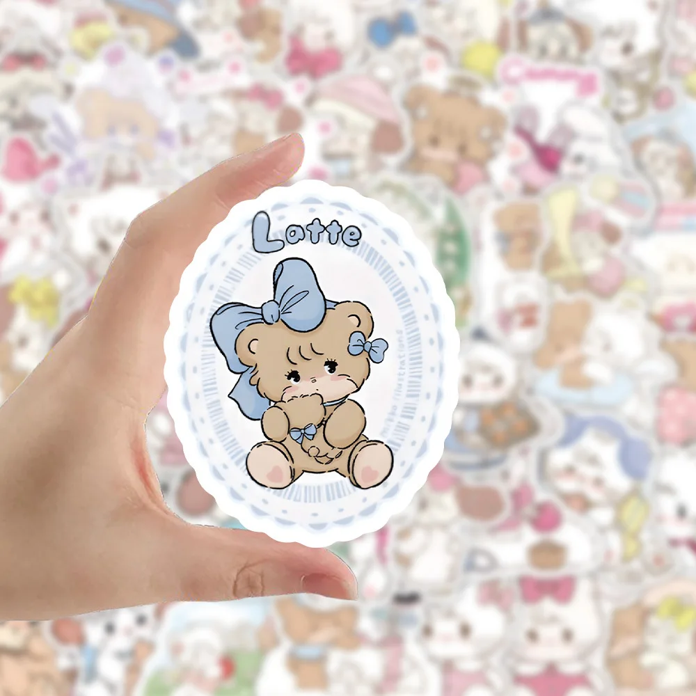 

10/63PCS Kawaii Cute Kitten MIKKO Cat Sticker Cartoon Cat Doodle Waterproof Decal Children's Toy Gift for Guitar Refrigerator