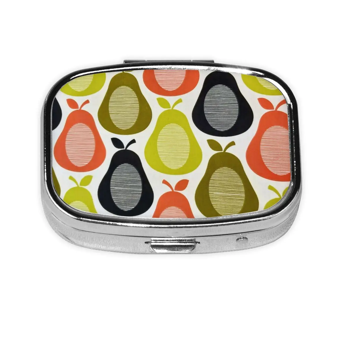 

Orla Kiely, мини-портативные чехлы для таблеток с цветочным принтом, 2 отделения, скандинавский держатель для лекарств, чехол для хранения, коробка для таблеток для путешествий