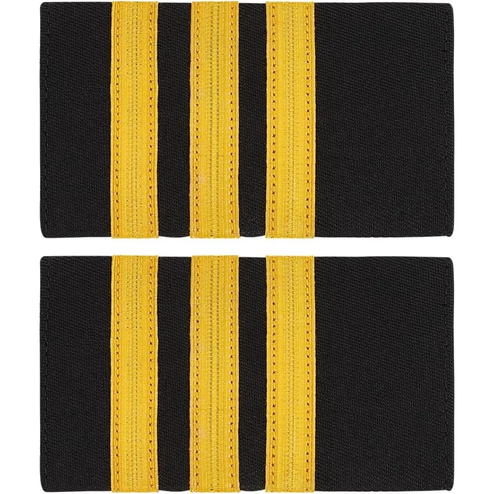 טייס מקצועי epaulets אפודות עם שלושה פסים זהב קפטן לוחות כתף עבור לוח המחוונים של טייסים
