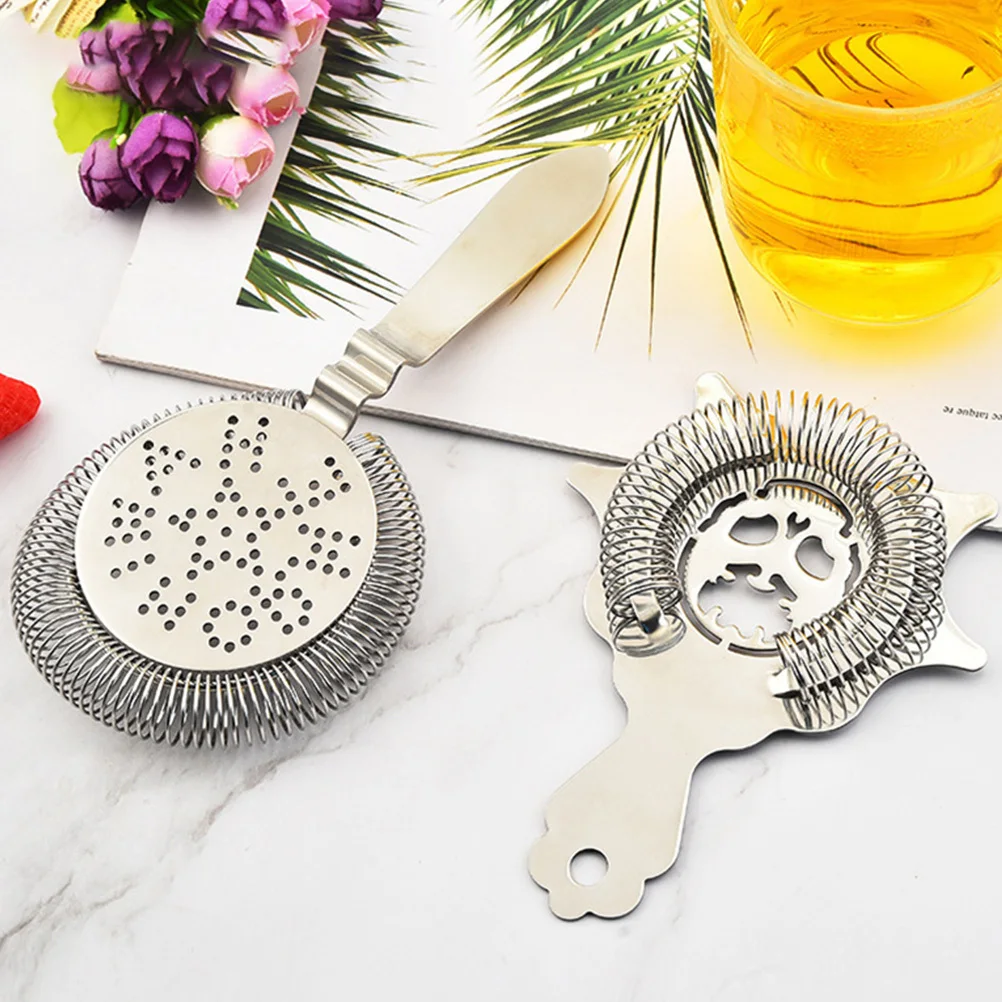 

1Pcs Creative Ice Filter Easy Clean Removable Spring High Efficiency Strainer for Bartending Parties Hotels Bartender Strainer