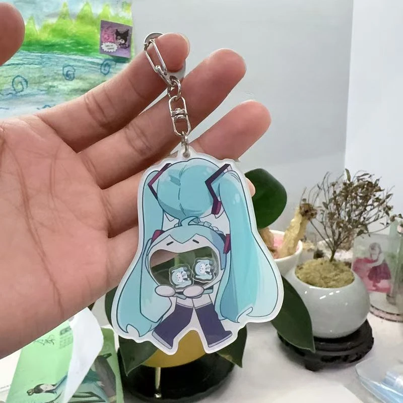 Acrílico HATSUNE MIKU Chaveiro Bonito Anime Shaker Charme Melhor Amigo Presente Acessórios Cosplay