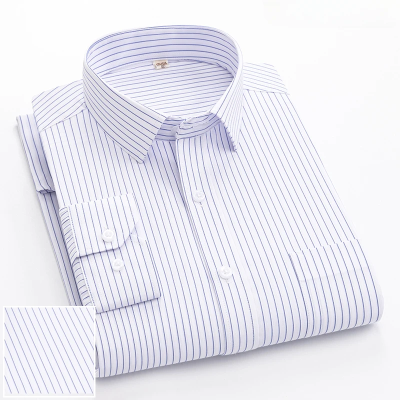 Nieuw in overhemd elegante katoenen shirts met lange mouwen voor mannen slim fit Casual effen overhemd geruite designer tops zachte houndstooth kleding