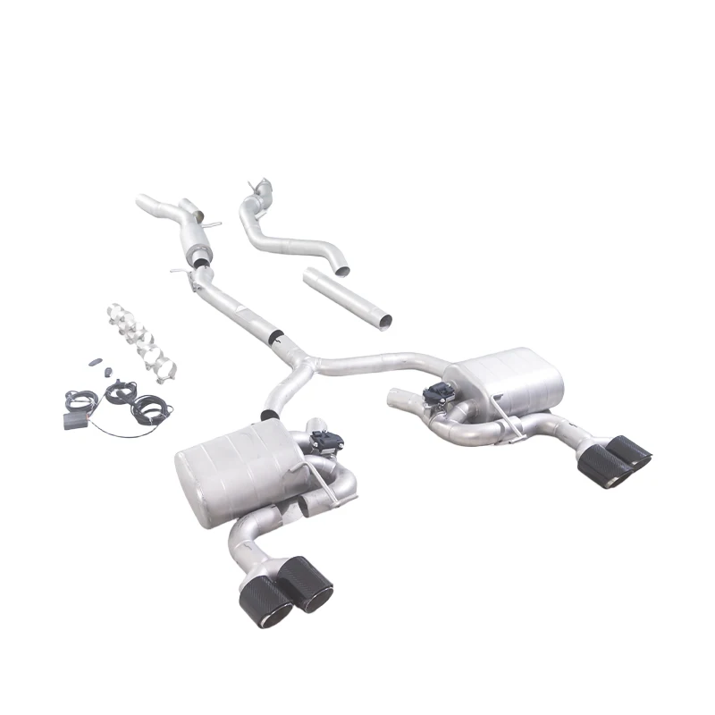 GFC brand for 2021 AUDI A4 2.0T B9.5 front mid-tail catback high-performance variable valve exhaust system and tips