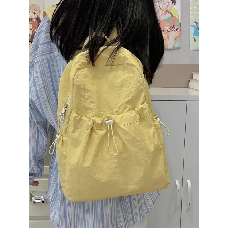 Casual Outdoor Reise Damen Rucksack Leichte Einfache Sle High School College Student Büchertasche Nylon Material Reißverschluss Clo...
