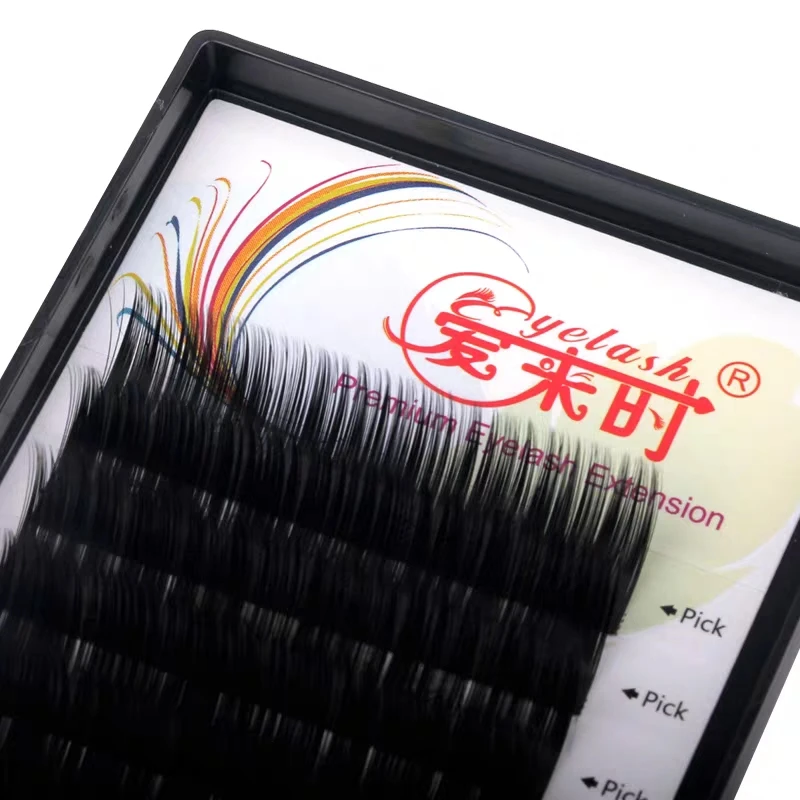 NEWCOME All Size 10 Cases Premium Natural B C D Curl Individual Eyelash Extension Black Matte Fake Eyelashes