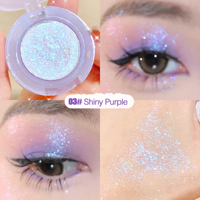 Monochrome Glitter Eyeshadow Pearlescent Highlighter Powder Diamond Potato Texture Eye Shadow Brighten Eyes Makeup Cosmetics