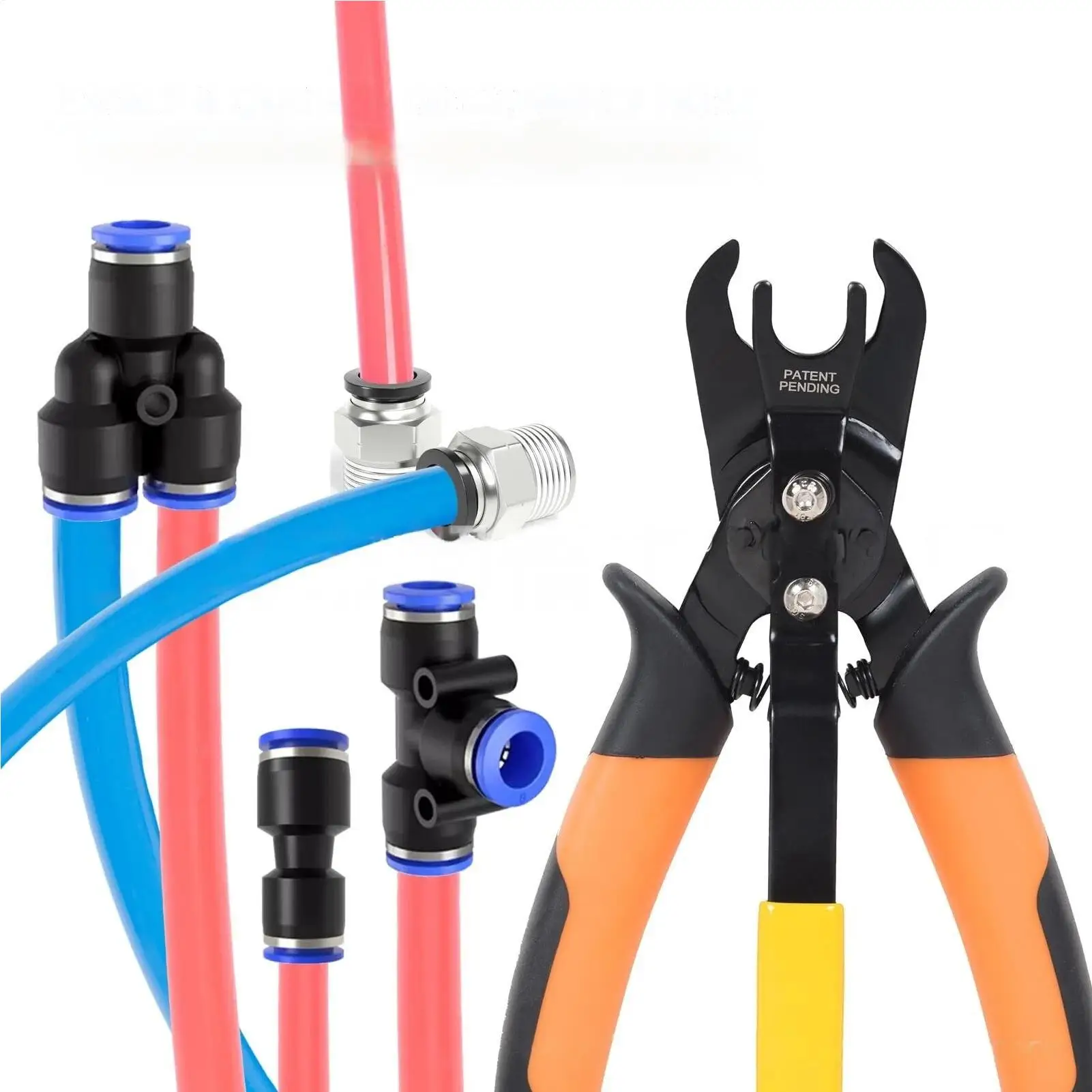 Pince de déconnexion pneumatique pour connecteurs de 1/4 et 5/16 pouces, pince pour conduites d'air, clé de réparation à connexion rapide pour le retrait de tuyaux d'air