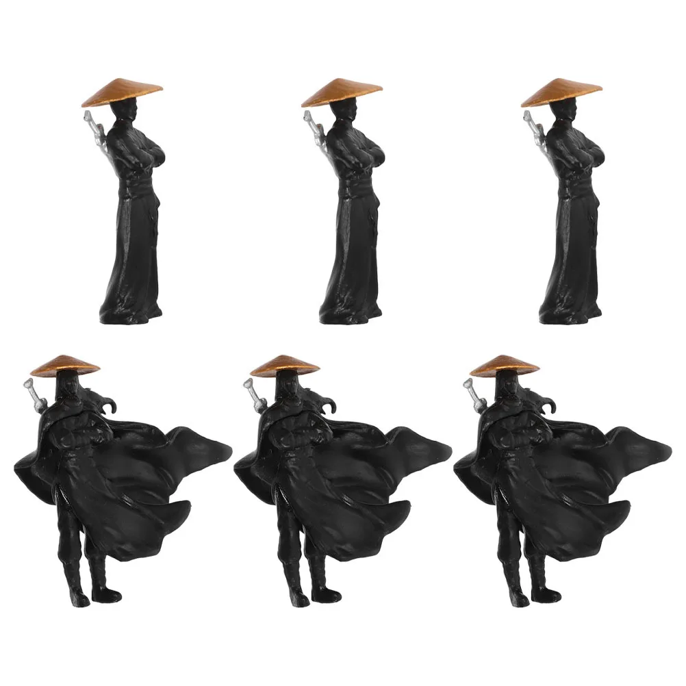 

Набор из 6 миниатюрных пластиковых скульптур в древнекитайском стиле для декора бонсай, микроландшафта и аквариума