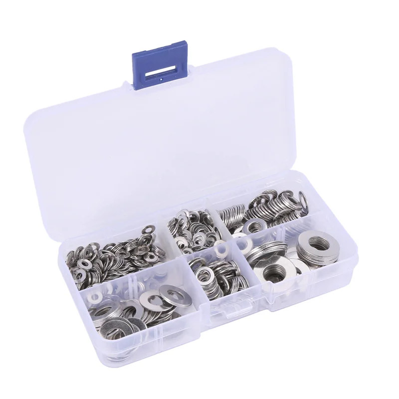 

FAST-3300 Pcs M3 M4 M5 M6 M8 M10 Washer Spacers Stainless Steel Flat Washer Plain Gasket Spacers Kit Screw Bolt Fastener