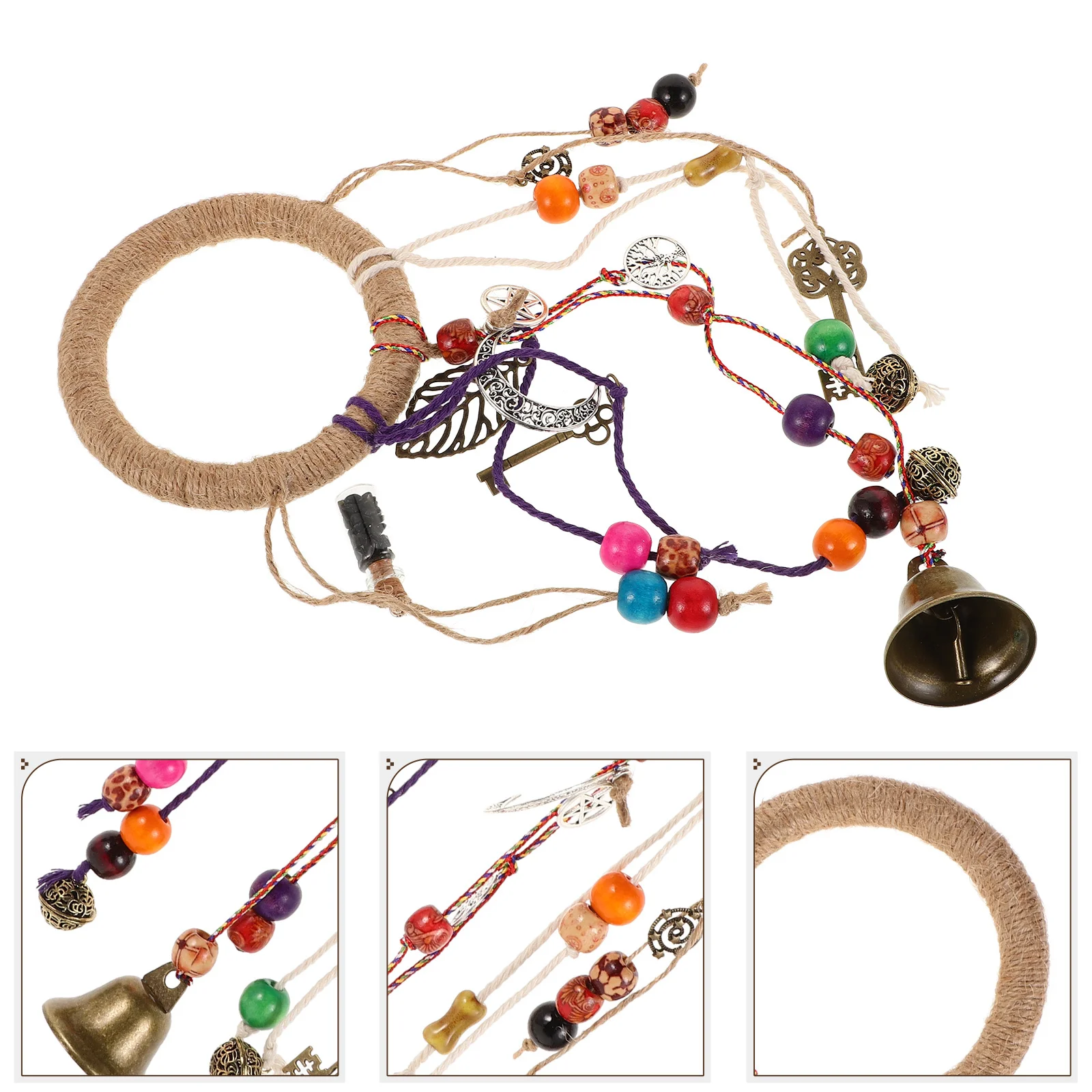 

Witch Bell Hanging Decor Bohemian Rustic Wind Chime For Door Knob Outdoor Patio Balcony Home Decoration Ornament
