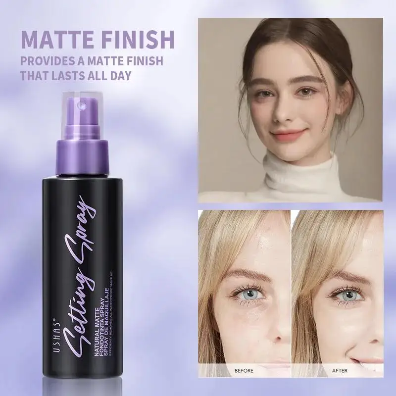 بخاخ إعداد مكياج مقاوم للماء سعة 110 مل، يدوم طويلاً للتحكم في الزيت ومضاد للعرق، رذاذ وجه طبيعي للارتداء طوال اليوم