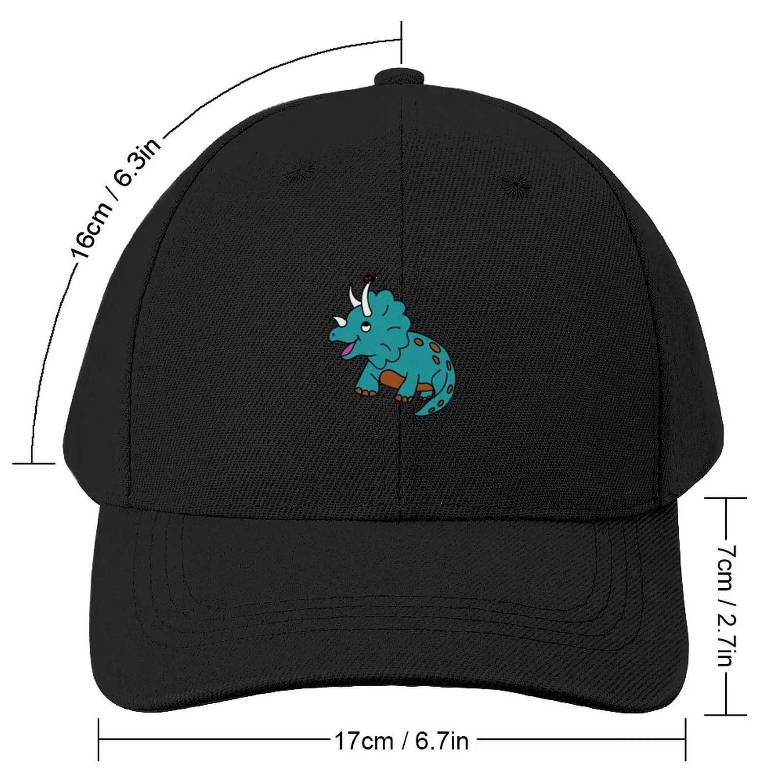 Triceratops Dino with Ladybug Baseball Cap Anime Hat Beach New Hat western Hat For Man Women's