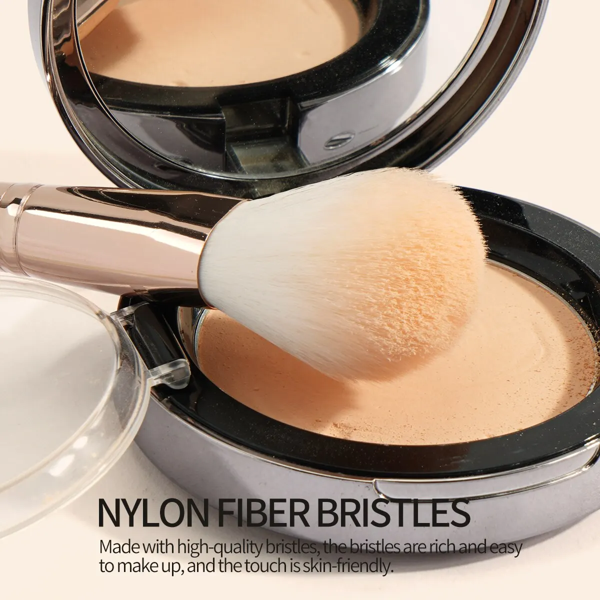 Maange 3 szt. Zestaw pędzli do makijażu gęsty podkład konturowy róż do policzków pędzel do bronzerów mieszanie narzędzia do makijażu twarzy puszyste miękkie włosie