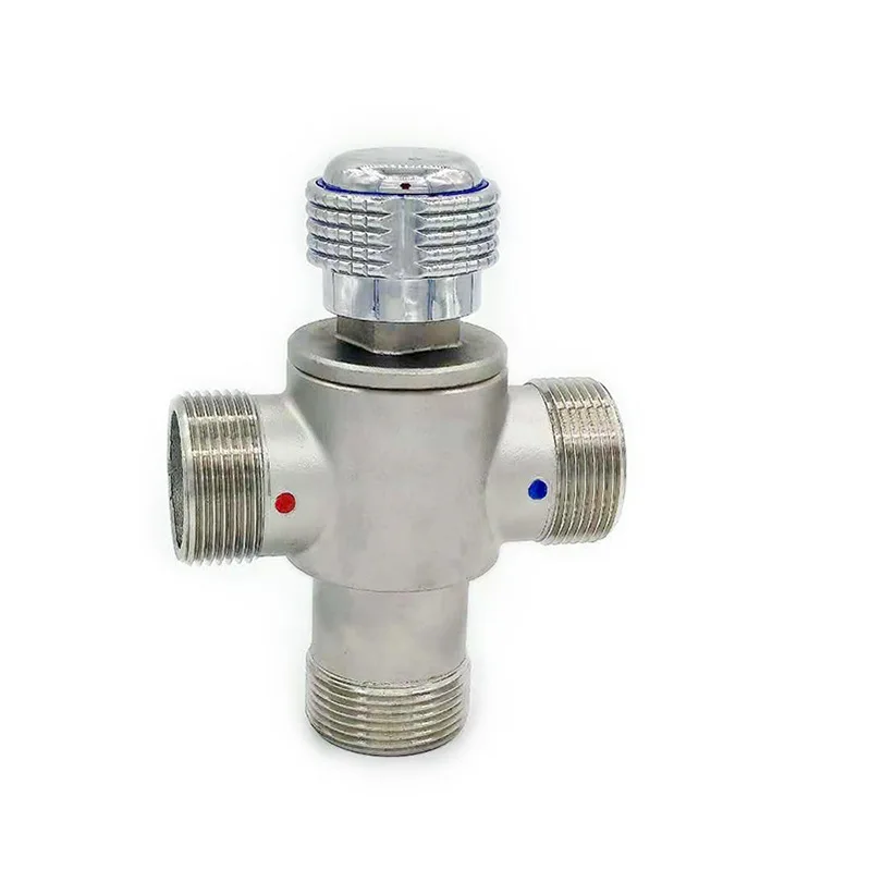DN32 40 50 Angle Structure 304 Stainless Steel Thermostatic Mixing Valve for Water Solar Pipeline Engineering Control Valve