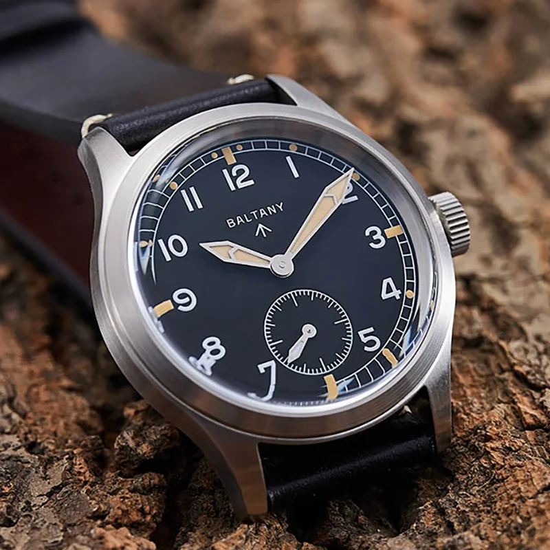Baltany D12 Minitary Wristwatches S2032 VD78 Sapphire Crystal Swiss Luminou Leather 20ATM Stainless Steel Quartz Vintage Watches